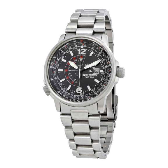 Citizen Black Dial Eco-Drive Pilots Watch