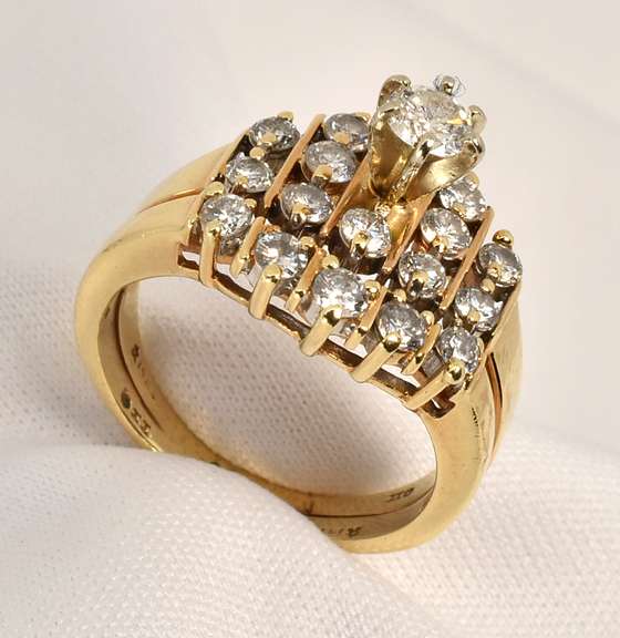 Flashy Diamond 2 Piece Ring Set