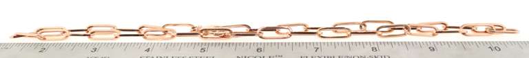 Superb 14kt rose gold paperclip chain necklace