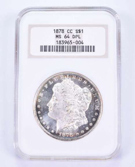 MS64 DPL 1878-CC Morgan Silver Dollar - Graded NGC