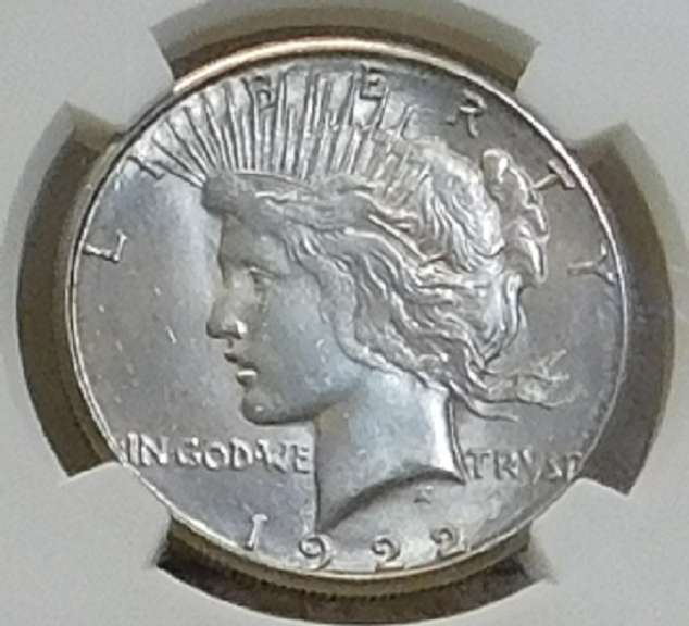 1922 Peace Dol  NGC Unc clnd