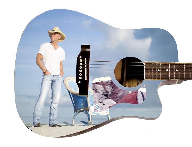 Kenny Chesney Autographed Signed Custom Graphics Guitar ACOA