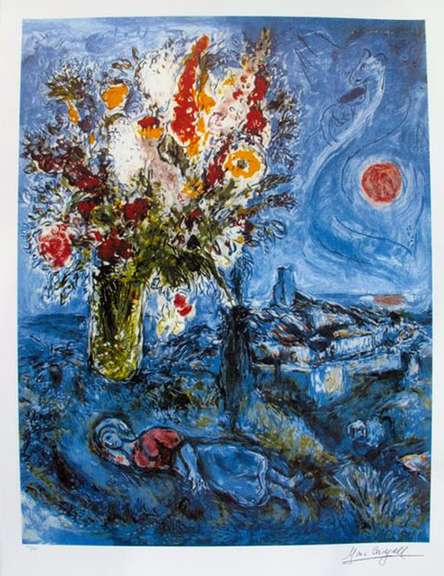 Marc Chagall, La Dormeuse Aux Fleurs