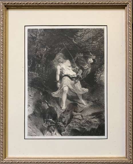 Framed 19th Century Vintage Lithograph