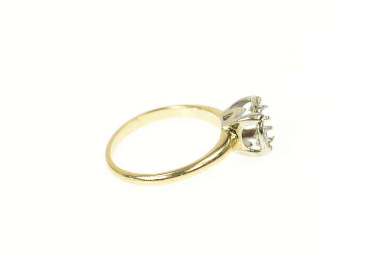 14K Yellow Gold 0.60 Ctw Diamond 4.5mm Engagement Setting Ring