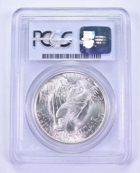 MS64 1921 Peace Silver Dollar - High Relief - CAC - Graded PCGS