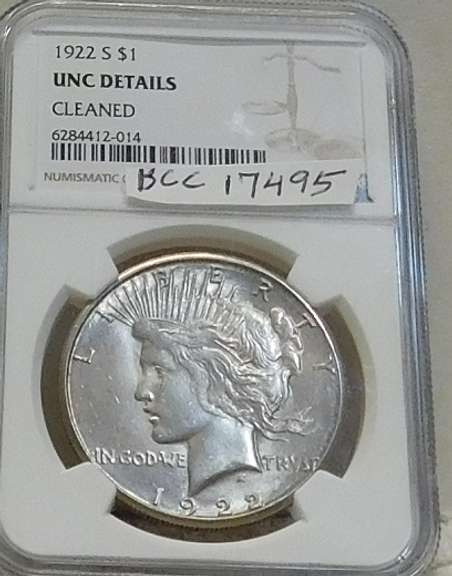 1922 Peace Dol  NGC Unc clnd