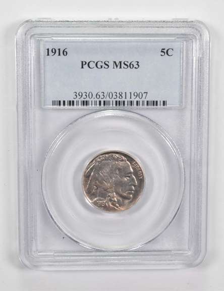 MS63 1916 Indian Head Buffalo Nickel - Graded PCGS