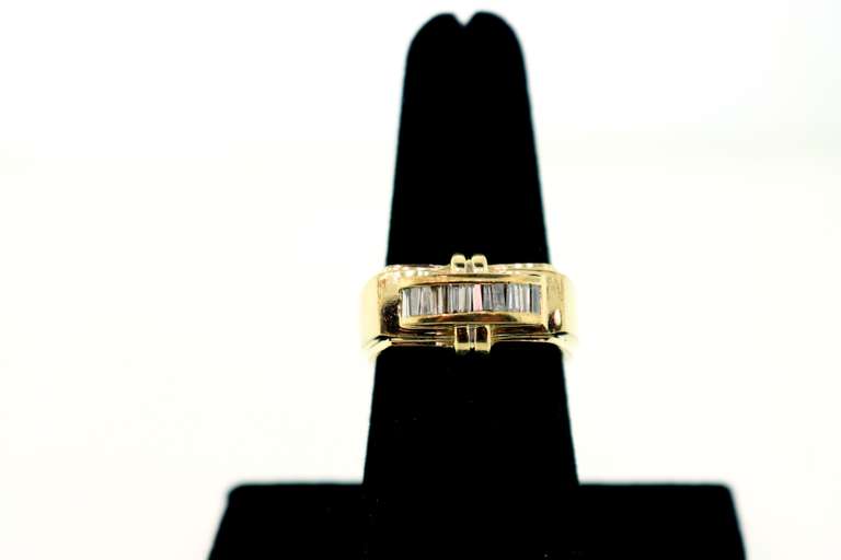 MENS 14 KT GOLD DIAMOND BAND