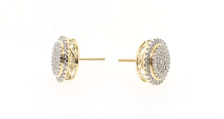 Trendy +2ctw Diamond 14kt Earrings