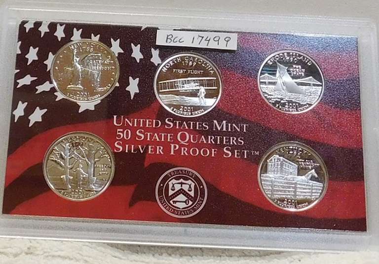 2001 Silver PRF State Qtr Set