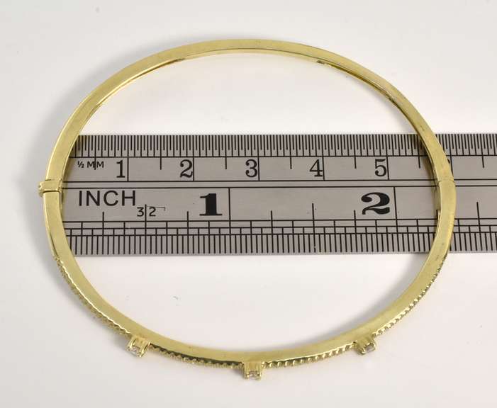 Sexy 14K YG Bangle with Diamonds