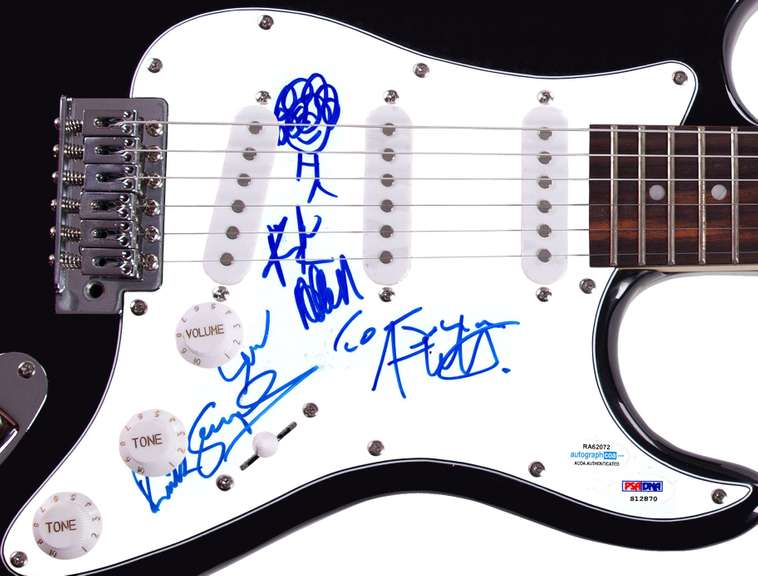 Def Leppard Autographed Signed Guitar ACOA