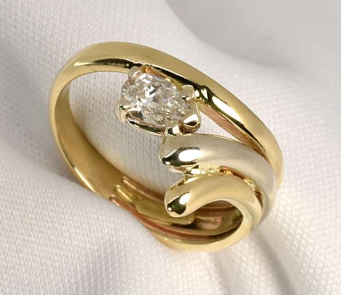 Pear Shaped Diamond Fashion Ring