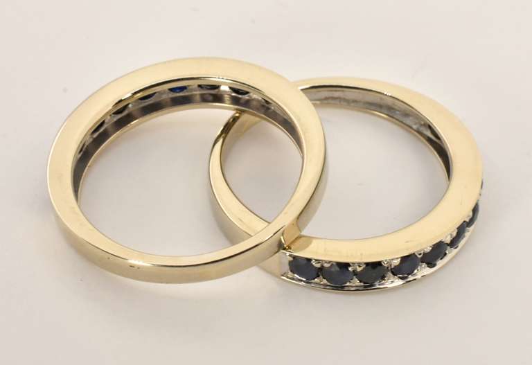 Pretty Pair of Stackable Sapphire Bands