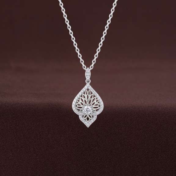 Lace design silver Pendant