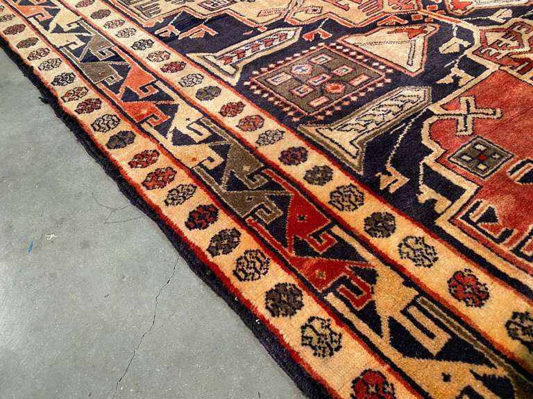 STUNNING PERSIAN VINTAGE RUG 4x9.6