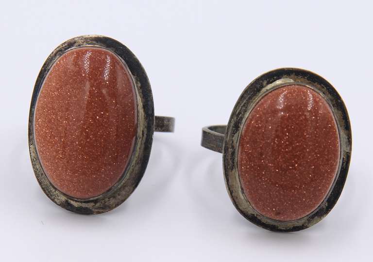 Lot of 2 Vintage Sterling Silver Rings