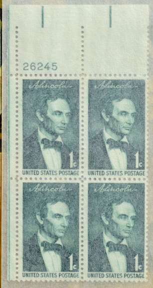 6 40 Cent and 221 1 Cent Mint US Plate Blocks