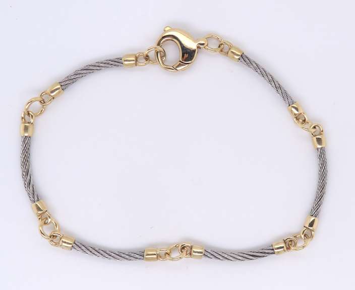 Lovely Gold and Stainless Steel Bracelet