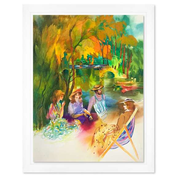 Zina Roitman, Framed Hand Signed Original Painting with Letter of Authenticity.