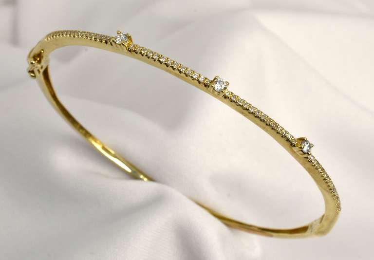 Sexy 14K YG Bangle with Diamonds
