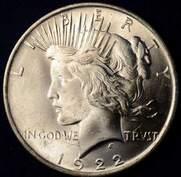 1922 Peace Dollar, AU.