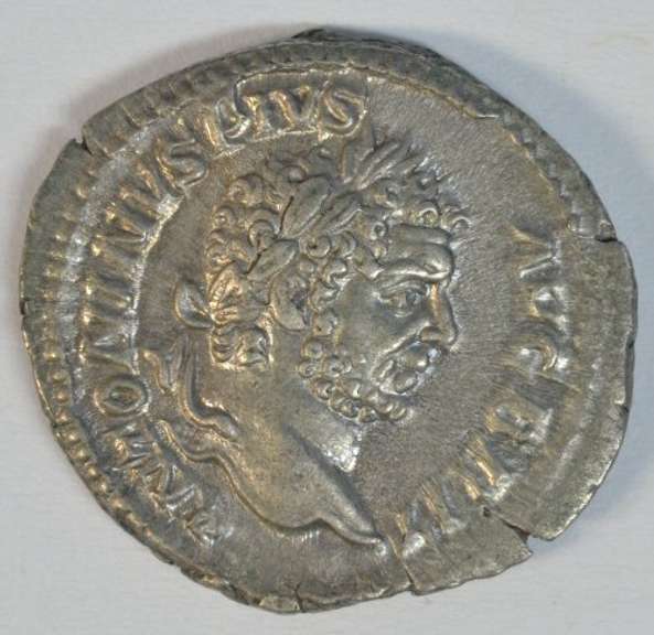 Great Near Mint Caracalla Roman Silver Denarius, 198-217 AD