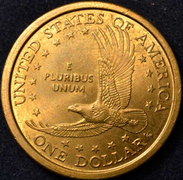 2000-P Sacagawea Dollar Wounded Eagle Variety, Circulated.