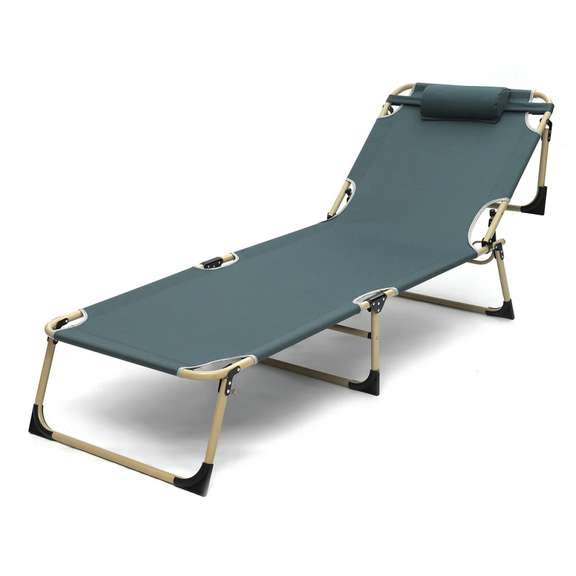 Folding Camping Chair Portable Lounge Chair with Pillow