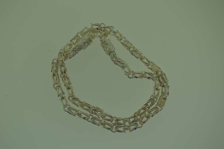 Sterling Silver Byzantine Chain Necklace
