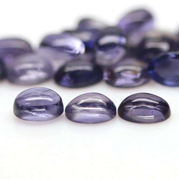 Collectors 11.54ct very best blue violet hue Iolite cabochon set