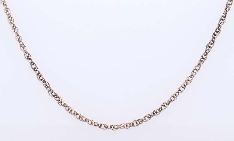 Vintage Sterling Silver Rope Chain Necklace