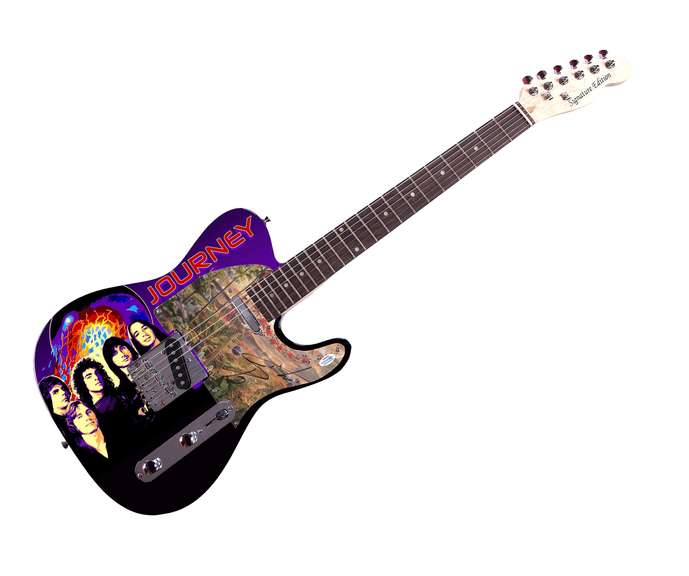 Steve Perry Autographed Signed Journey Custom Photo Graphics Guitar ACOA