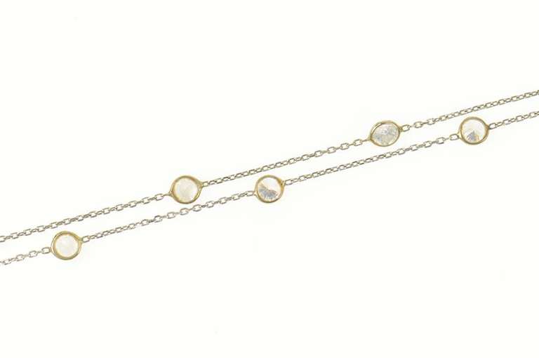 14K Yellow Gold Classic CZ By the Yard Statement Chain Necklace