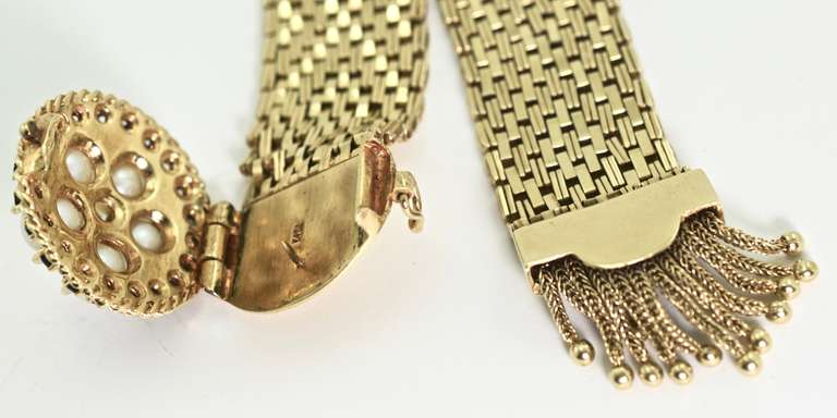 Dramatic Antique-Inspired 14K Slide Bracelet