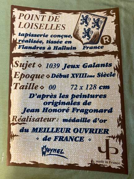 "Jeux Galants" Gallant Players Tapestry