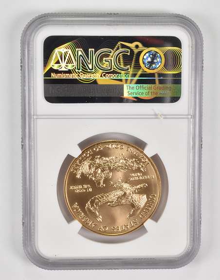 MS70 2006-W $50 Burnished American Gold Eagle - Graded NGC