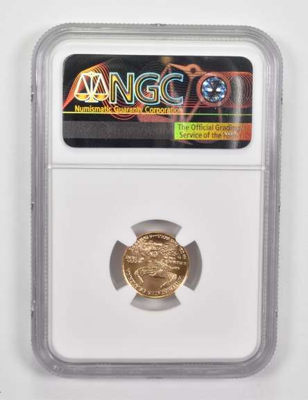 MS70 1987 $5 American Gold Eagle - Graded NGC