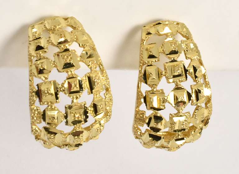 Pretty Pierced J Hoop Earrings