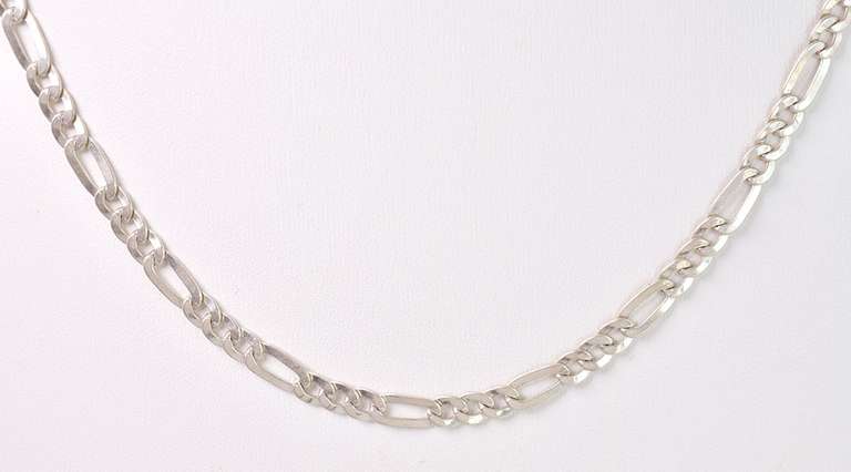Classic Figaro Necklace in Sterling Silver