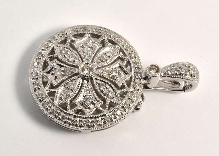 Enticing Diamond Pendant in 14K WG