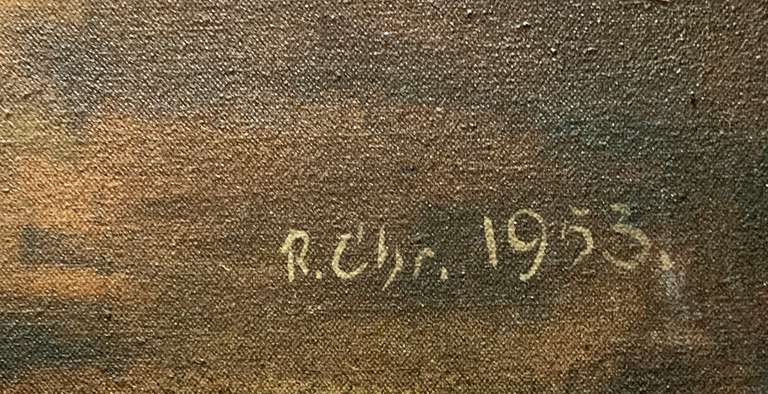 Astonishing Vintage Large Original Oil On Canvas