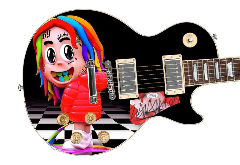 Tekashi69 Autographed Signed Custom Photo Graphics Guitar ACOA