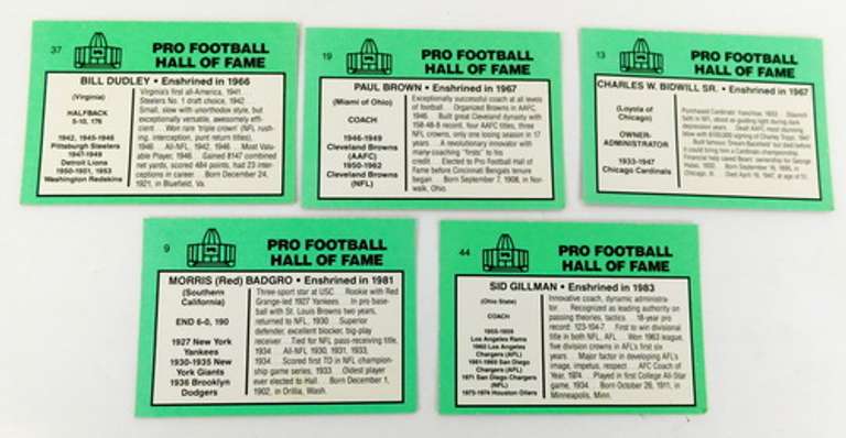 5 Football Immortals Trade Cards