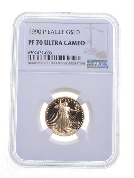 PF70 UCAM 1990-P $10 American Gold Eagle - Graded NGC