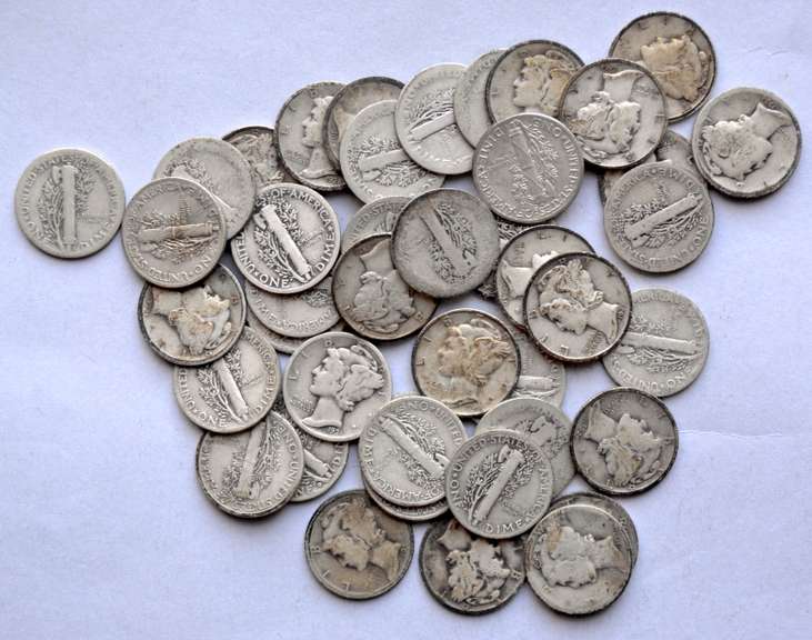 42 Mercury Dimes