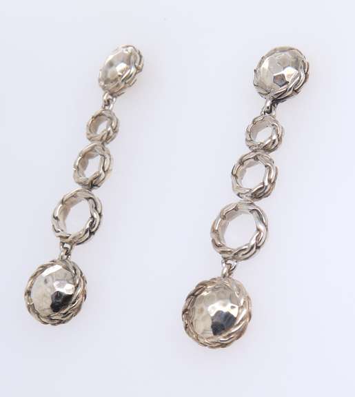 John Hardy Hammered Drop Earrings