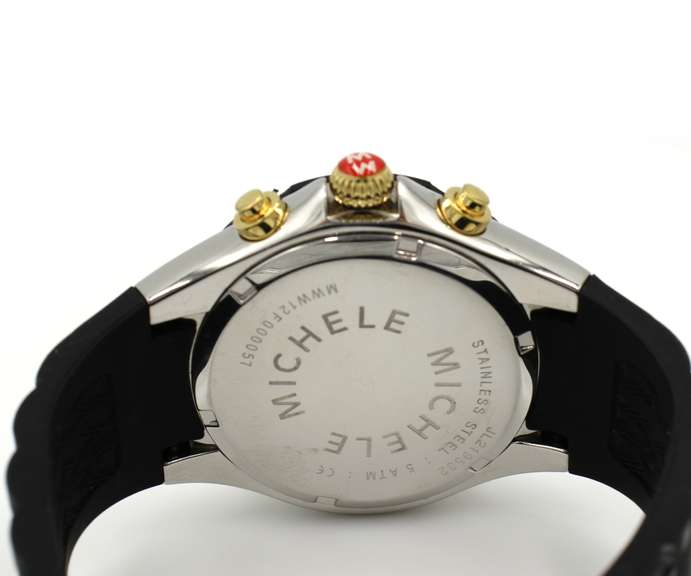 Michele Tahitian Jelly Bean Black Chronograph 40mm Watch
