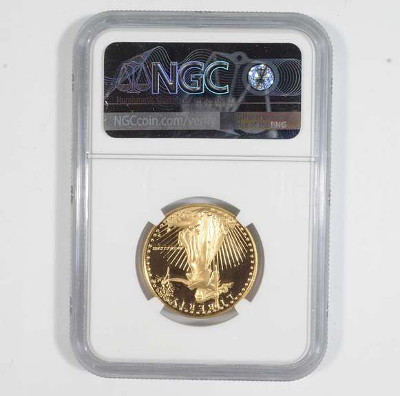 Error PF69 UCAM 1988-P $25 American Gold Eagle Reverse Struck Thru NGC